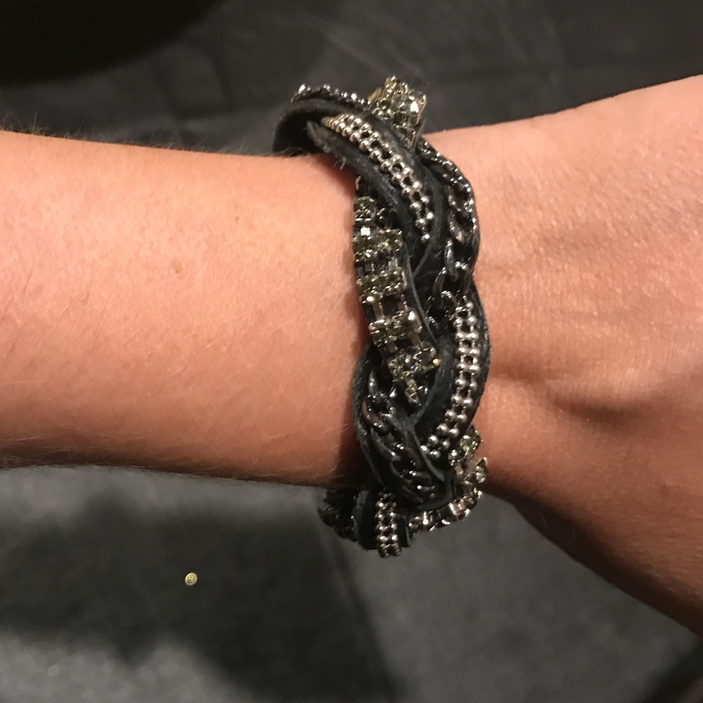 Chloe and Isabel leather rhinestone bracelet